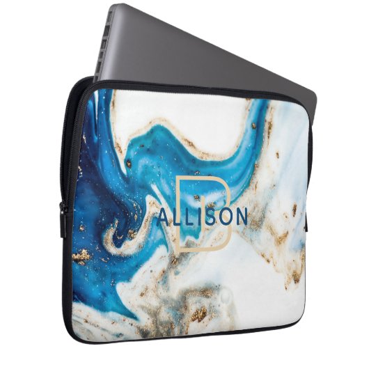 Abstrakte Art Monogram Laptopschutzhülle (Vorne Rechts)