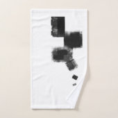 Abstrakte Art Nr. 113, Schwarz und Weiß Badhandtuch Set (Handtuch)