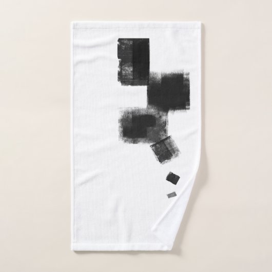 Abstrakte Art Nr. 113, Schwarz und Weiß Badhandtuch Set (Handtuch)