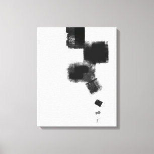 Abstrakte Art Nr. 113, Schwarz und Weiß Leinwanddruck