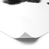 Abstrakte Art Nr. 113, Schwarz und Weiß Poster (Ecke)