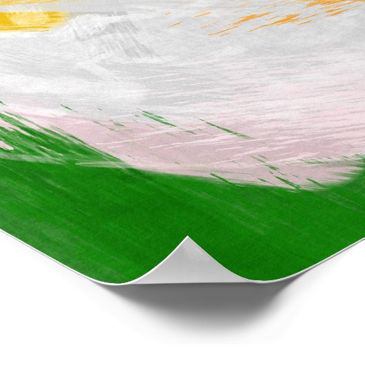 Abstrakte Art Nr. 9 Billiardball Poster (Ecke)