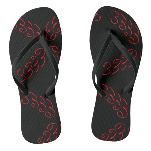 Abstrakte Art Number 3 Muster Flip Flops Badesandalen (Fußbett)