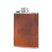 Abstrakte Art Orange Blue Flachmann (Links)