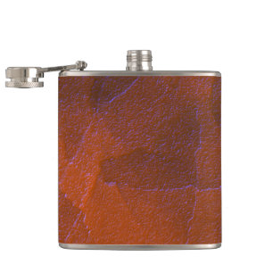 Abstrakte Art Orange Blue Flachmann