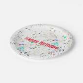 Abstrakte Art Paint Splash Custom Pappteller (Schrägansicht)