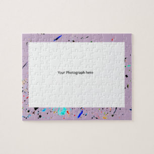 Abstrakte Art Paint Splashes Fotovorlage Puzzle