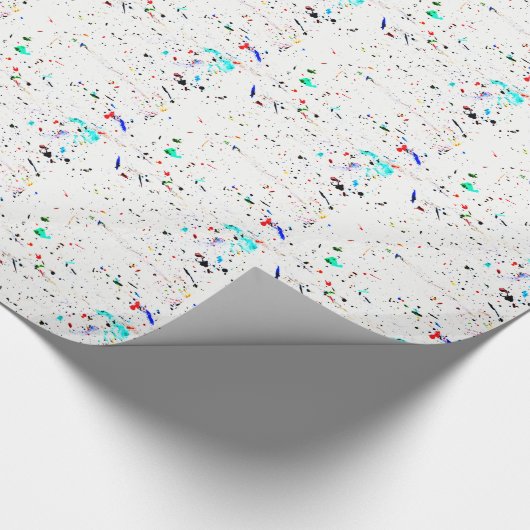 Abstrakte Art Paint Splashes Geschenkpapier (Ecke)