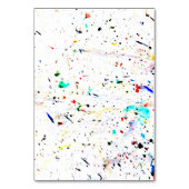 Abstrakte Art Paint Splashes und Spots Tischnummer (Rückseite)