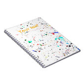 Abstrakte Art Paint Splashes und Spotts Notizblock (Rechte Seite)
