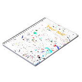Abstrakte Art Paint Splashes und Spotts Notizblock (Linke Seite)