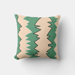 Abstrakte Art Pale Beige Koralle Pink Green Kissen