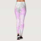 Abstrakte Art Pale Pastel Pink Grau Minimalismus Leggings (Rückseite)