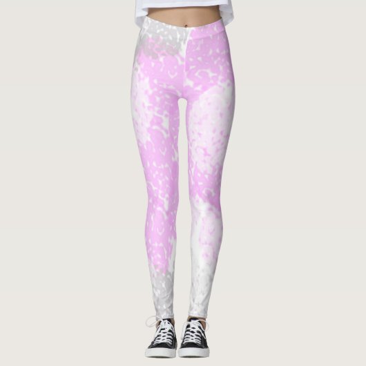 Abstrakte Art Pale Pastel Pink Grau Minimalismus Leggings (Vorderseite)
