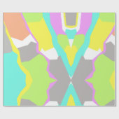 Abstrakte Art Pastel Coral Pink Grau Muster Geschenkpapier (Flach)