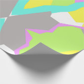 Abstrakte Art Pastel Coral Pink Grau Muster Geschenkpapier (Ecke)