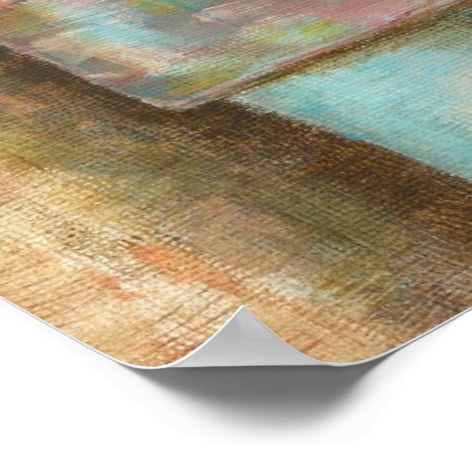 Abstrakte Art Pastel Malerei Poster (Ecke)