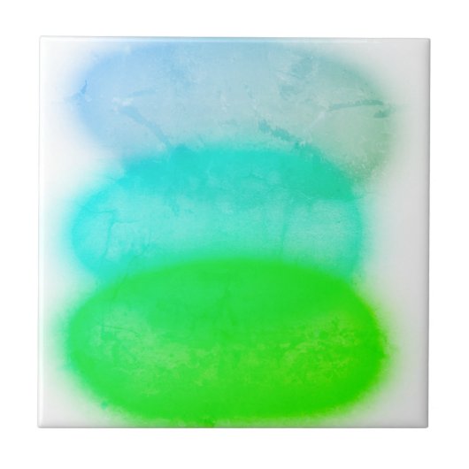 Abstrakte Art Pastel Türkis Fliese (Vorderseite)