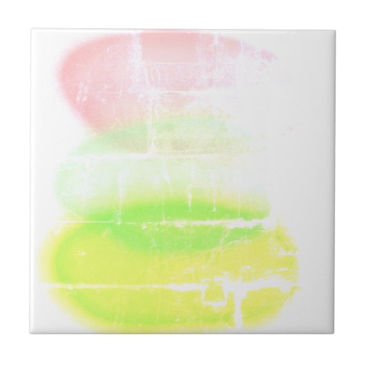 Abstrakte Art Pastel Türkis Fliese (Vorderseite)