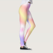 Abstrakte Art Pastellgelb Lila Rosa Leggings (Rechts)
