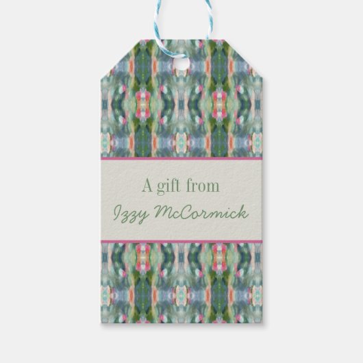 Abstrakte Art Personalisierte Geschenketags Geschenkanhänger (Vorderseite)