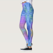 Abstrakte Art pink blaue violette Leggings für Fra (Links)