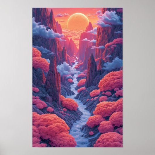 Abstrakte Art Poster mit faszinierendem Lar-Bild (Vorne)