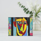 Abstrakte Art Postkarte (Stehend Vorderseite)