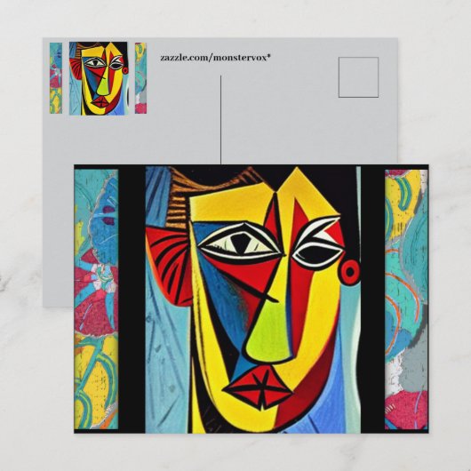 Abstrakte Art Postkarte (Vorne/Hinten)