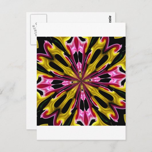 ABSTRAKTE ART POSTKARTE (Vorne/Hinten)