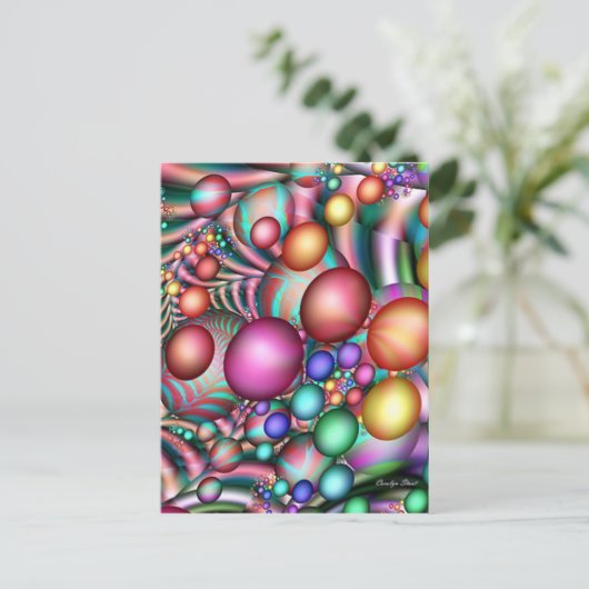 ABSTRAKTE ART POSTKARTE (Stehend Vorderseite)