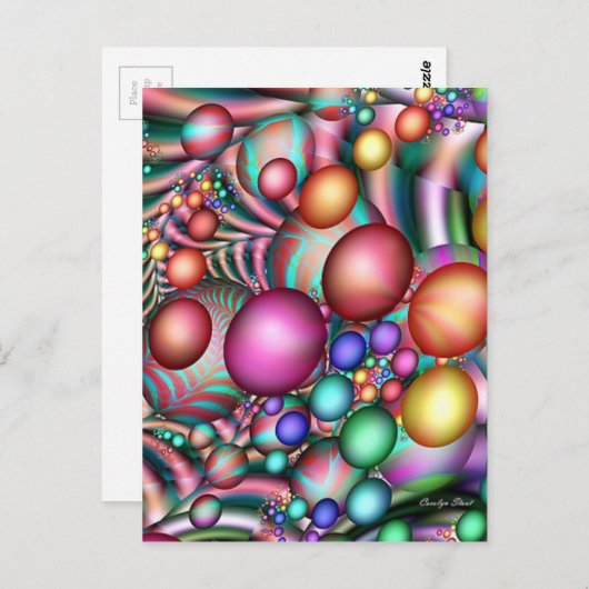 ABSTRAKTE ART POSTKARTE (Vorne/Hinten)