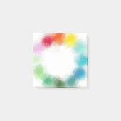 Abstrakte Art Regenbogenfarben Gelb Orange Rosa Post-it Klebezettel (Vorderseite)