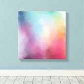 Abstrakte Art Rosa Gelb Blau Lila grün Leinwanddruck (Insitu (Holzboden))