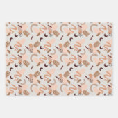 Abstrakte Art Shades of Brown Geschenkpapier Set (Vorderseite 3)