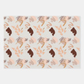Abstrakte Art Shades of Brown Geschenkpapier Set (Vorderseite 2)
