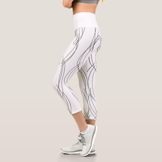 Abstrakte Art Sketch Lines Curves Leggings (Links)