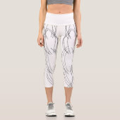Abstrakte Art Sketch Lines Curves Leggings (Vorderseite)