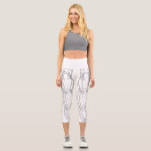 Abstrakte Art Sketch Lines Curves Leggings (Vorderseite)