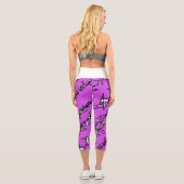 Abstrakte Art Sketch Lines Curves Leggings (Rückseite)