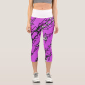 Abstrakte Art Sketch Lines Curves Leggings (Vorderseite)