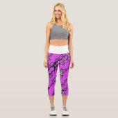 Abstrakte Art Sketch Lines Curves Leggings (Vorderseite)