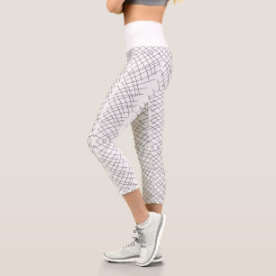 Abstrakte Art Sketch Lines Curves Leggings