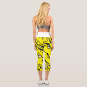 Abstrakte Art Sketch Lines Curves Leggings (Rückseite)
