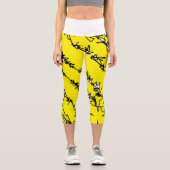 Abstrakte Art Sketch Lines Curves Leggings (Vorderseite)
