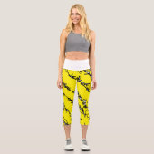 Abstrakte Art Sketch Lines Curves Leggings (Vorderseite)
