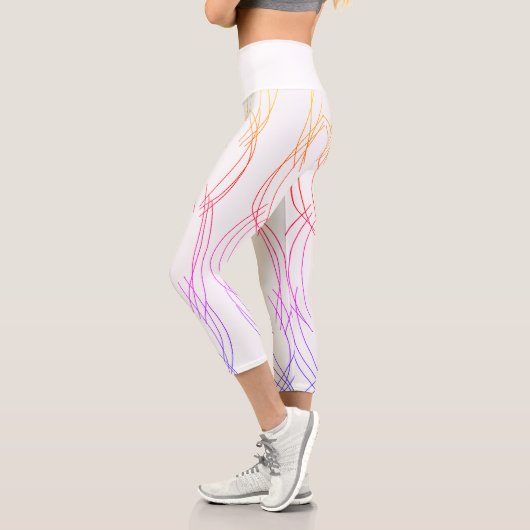Abstrakte Art Sketch Lines Curves Leggings (Links)