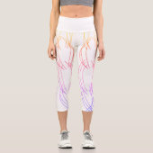 Abstrakte Art Sketch Lines Curves Leggings (Vorderseite)