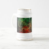 Abstrakte Art Space Fire Bierglas (Vorderseite Links)