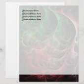 Abstrakte Art Space Fire Briefbogen (Vorne/Hinten)